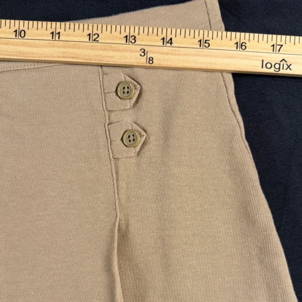 Lands End Girls Khaki Tan Cotton Jersey Mock Wrap Skort Size 10 School Uniform
